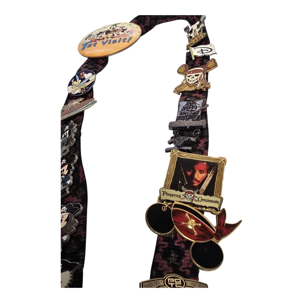 Disneyland Pirates of the Caribbean Pins & Mickey Mouse Lanyard Pin LOT - Picture 4 of 16